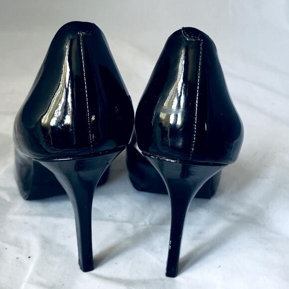 Mossimo Size 8.5 Black open toe 4.5" high heel - Picture 9 of 10